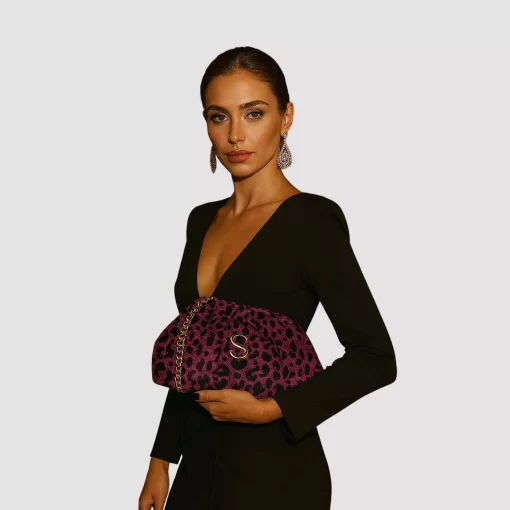 Sorena Handmade Γυναικεία Τσάντα Χειρός  Velvet SBBB-0014-AP01 Ματζεντα