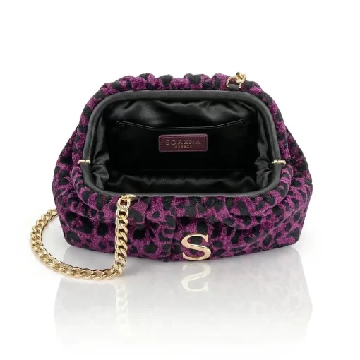 Sorena Handmade Γυναικεία Τσάντα Χειρός  Velvet SBBB-0014-AP01 Ματζεντα