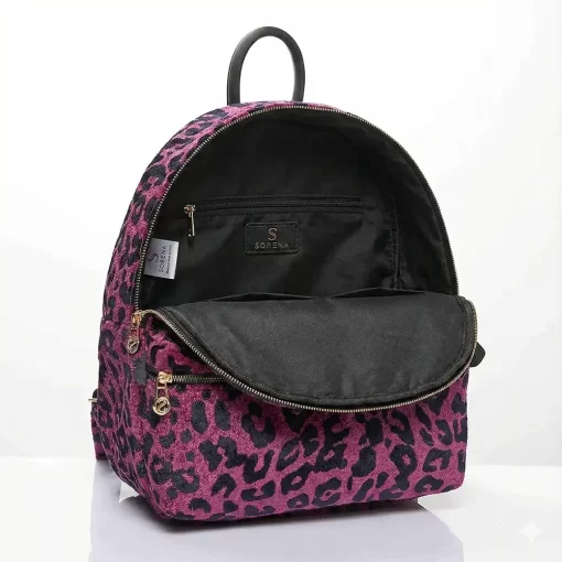 Sorena Handmade Γυναικείο Σακίδιο Πλάτης Velvet SBBP-0014-AP01 Ματζεντα