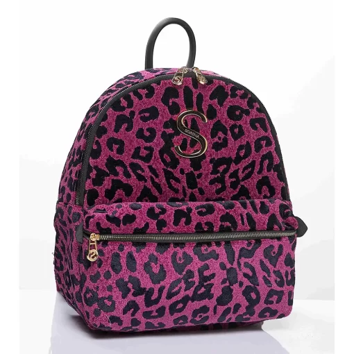 Sorena Handmade Γυναικείο Σακίδιο Πλάτης Velvet SBBP-0014-AP01 Ματζεντα