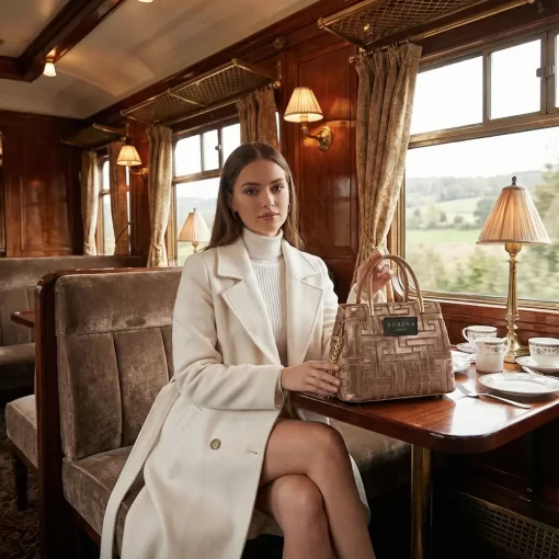 Sorena Handmade Γυναικεία Τσάντα Galleria Calisti SBGB-0071-0036 Μπεζ