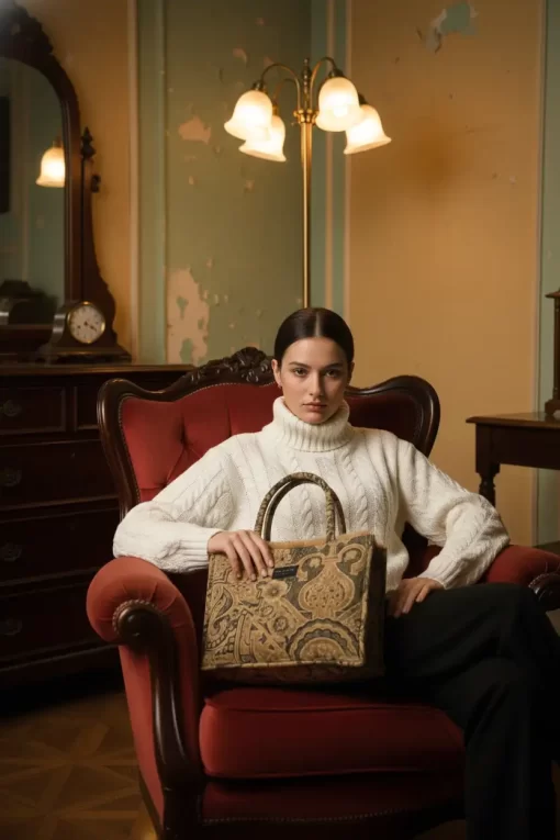 Sorena Handmade Γυναικεία Τσάντα Χειρός Angelina Large SBLT-0011-0013 Εκρού