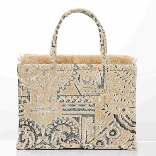 Sorena Handmade Γυναικεία Τσάντα Χειρός Angelina Large SBLT-0011-0013 Εκρού