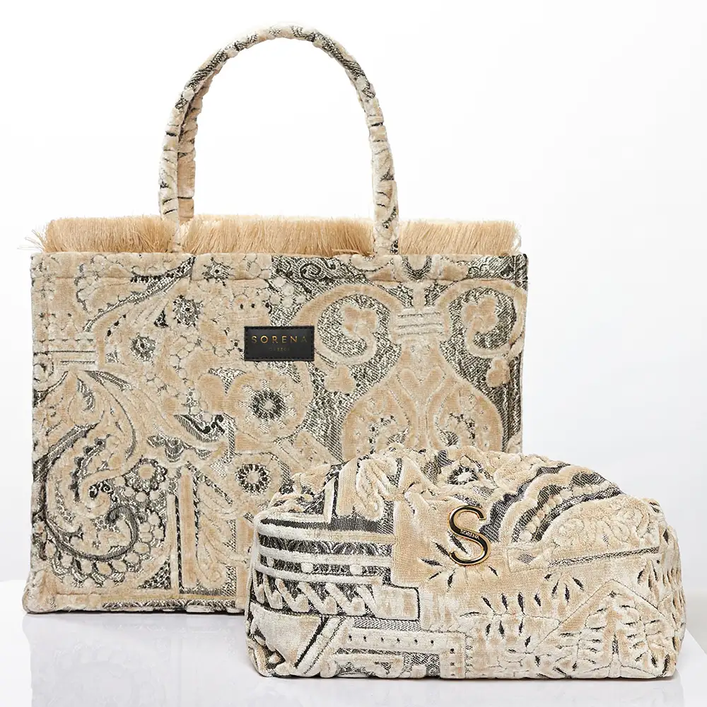 Γυναικεία τσάντα Sorena Angelina Large Εκρού