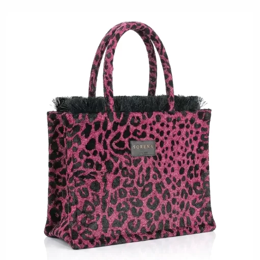 Sorena Handmade Γυναικεία Τσάντα Χειρός Velvet Medium SBMT-0014-AP01 Ματζεντα