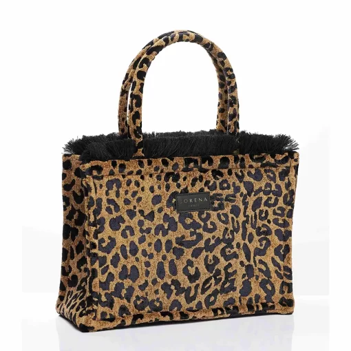 Sorena Handmade Γυναικεία Τσάντα Χειρός Velvet Medium SBMT-0015-AP02 Καφέ