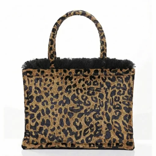 Sorena Handmade Γυναικεία Τσάντα Χειρός Velvet Medium SBMT-0015-AP02 Καφέ