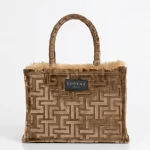 χειροποίητη τσάντα Sorena Calisti Medium με velvet εσωτερικό και ιμάντα SORENA