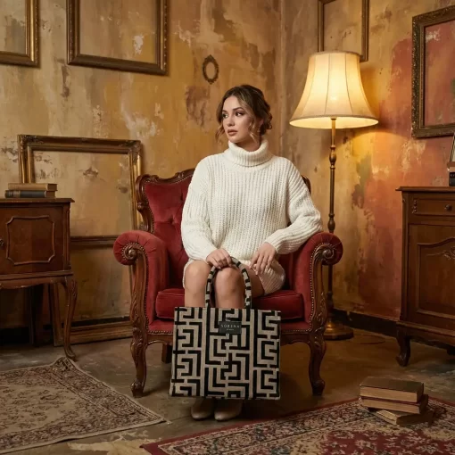 Sorena Handmade Γυναικεία Τσάντα Χειρός Domna Medium SBMT-0073-M005 Μαύρο