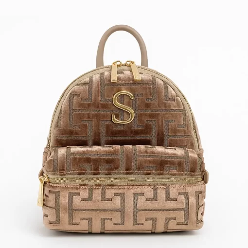 Sorena Handmade Γυναικείο Σακίδιο Πλάτης Calisti Mini SBSP-0071-0036 Μπεζ