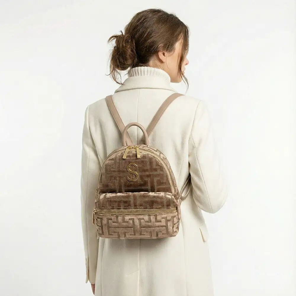 Γυναικείο mini backpack Sorena Calisti Metallic Taupe