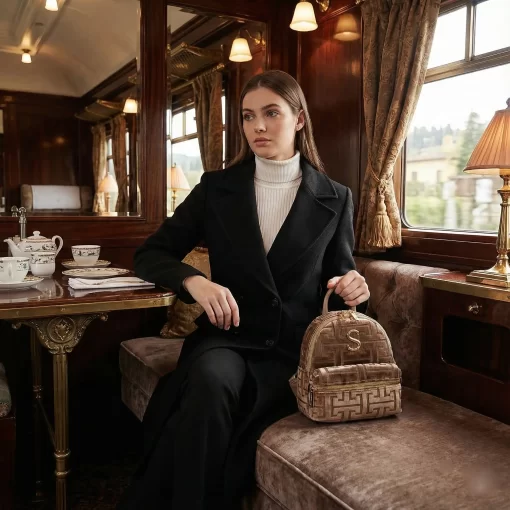 Sorena Handmade Γυναικείο Σακίδιο Πλάτης Calisti Mini SBSP-0071-0036 Μπεζ