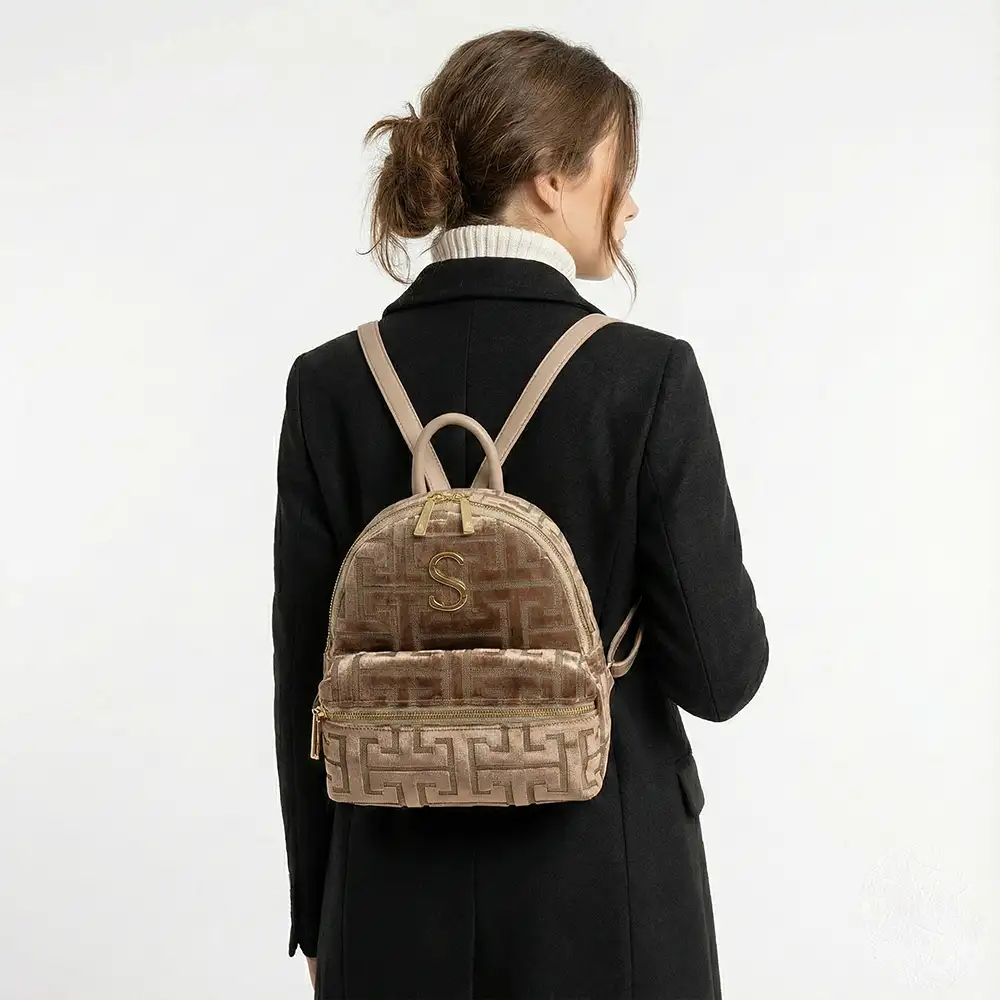Γυναικείο mini backpack Sorena Calisti Metallic Taupe