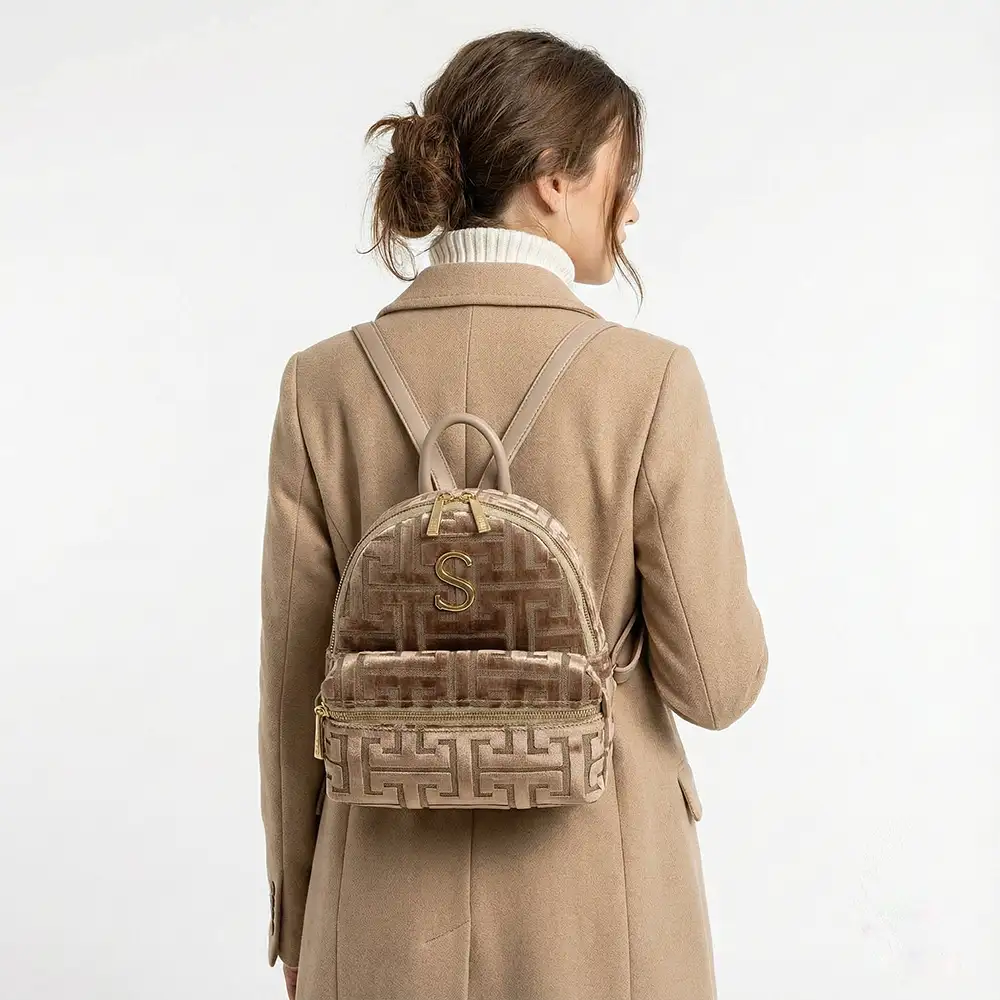 Γυναικείο mini backpack Sorena Calisti Metallic Taupe