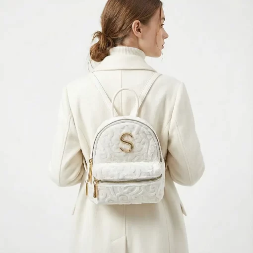 Sorena Handmade Γυναικείο Σακίδιο Πλάτης Oraiozili Mini SBSP-0075-0013 Εκρού