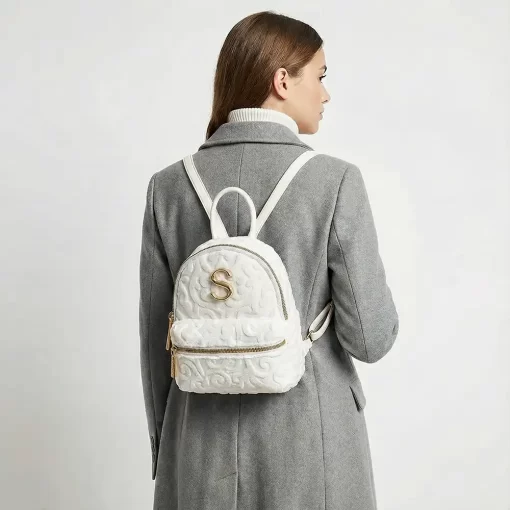 Sorena Handmade Γυναικείο Σακίδιο Πλάτης Oraiozili Mini SBSP-0075-0013 Εκρού