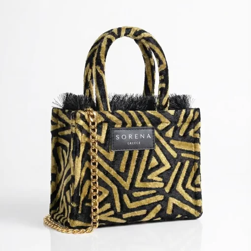 Sorena Handmade Γυναικεία Τσάντα Χειρός Sylvana Small SBST-0006-M002 Μαύρο