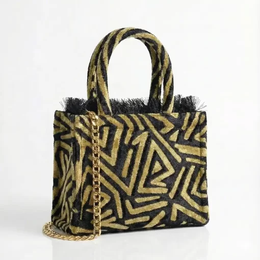 Sorena Handmade Γυναικεία Τσάντα Χειρός Sylvana Small SBST-0006-M002 Μαύρο