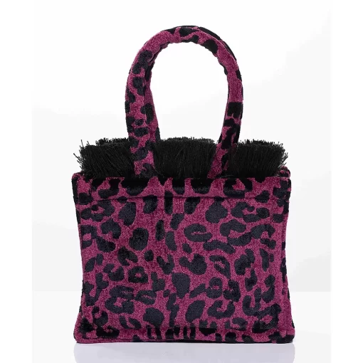 Sorena Handmade Γυναικεία Τσάντα Χειρός Velvet Small SBST-0014-AP01 Ματζεντα