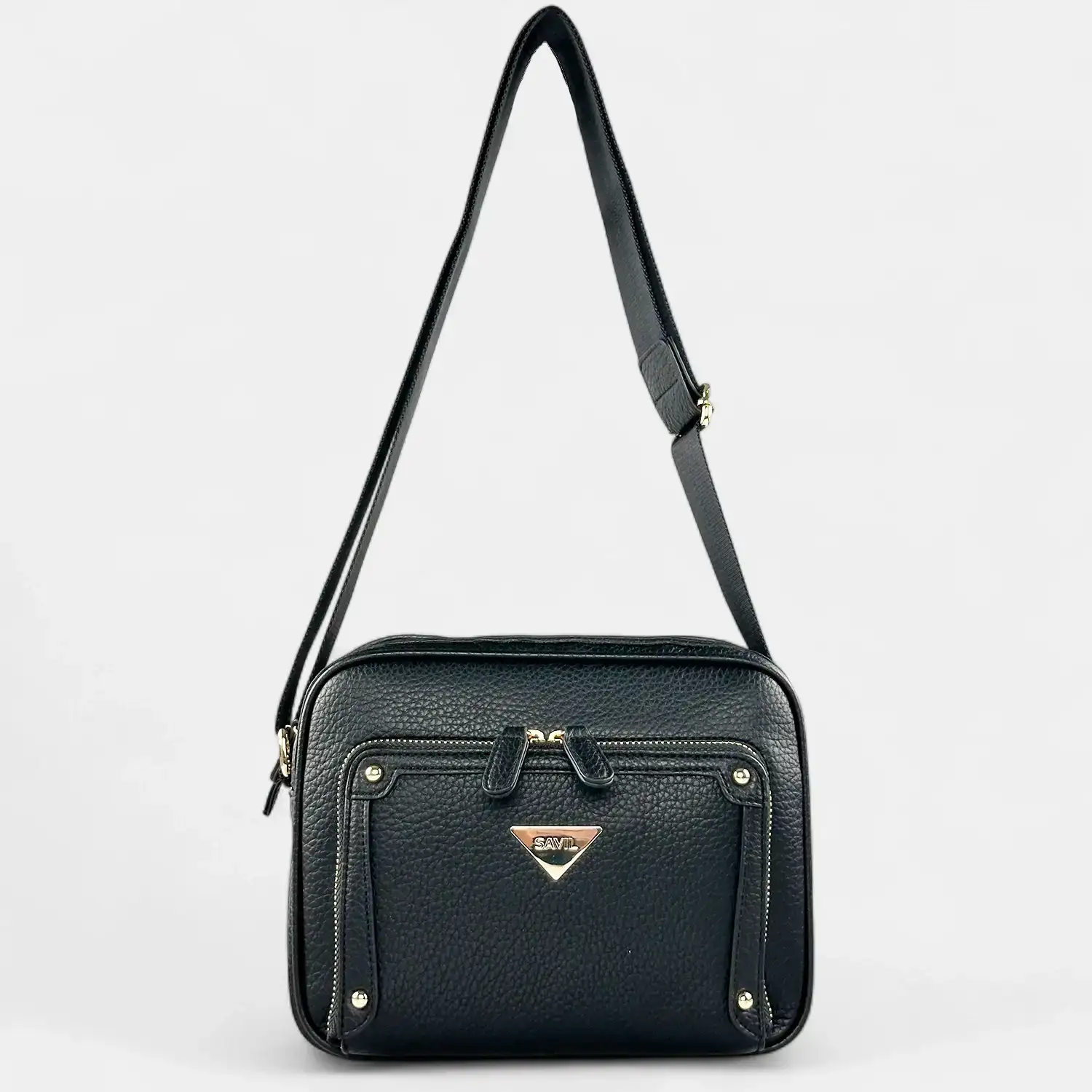 Γυναικεία τσάντα ώμου και χιαστί σε συνθετικό δέρμα με τέσσερις χώρους