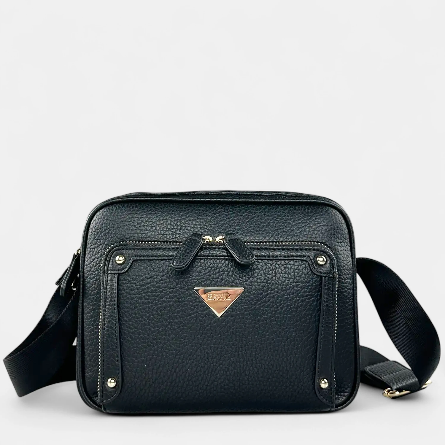 Γυναικεία τσάντα ώμου και χιαστί σε συνθετικό δέρμα με τέσσερις χώρους