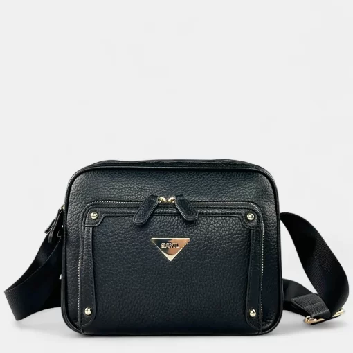 Γυναικεία τσάντα ώμου και χιαστί Savil Μαύρη SV001