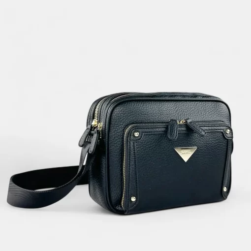 Γυναικεία τσάντα ώμου και χιαστί Savil Μαύρη SV001