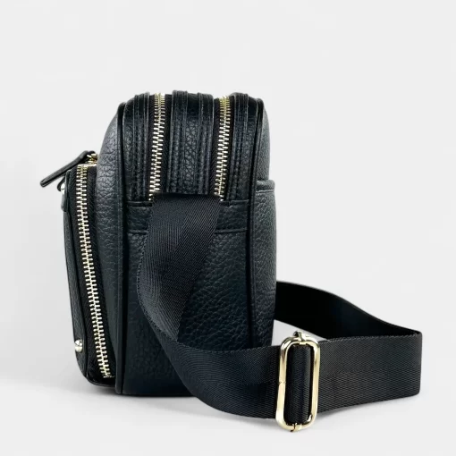 Γυναικεία τσάντα ώμου και χιαστί Savil Μαύρη SV001