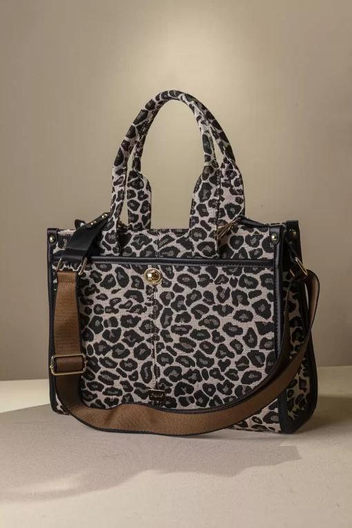 Γυναικεία Τσάντα Χειρός Χιαστί Fragola TEX-B115 Μπεζ Λεοπαρ