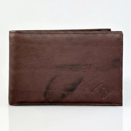 Δερμάτινο Ανδρικό Πορτοφόλι Καφέ Jano Dave W3127