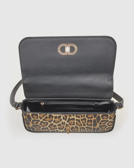 Γυναικεία Τσάντα Ώμου Verde 16-8037 Animal print