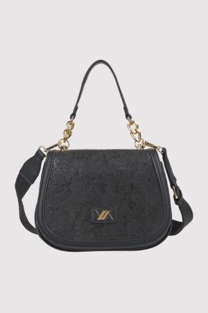 VERDE ΓΥΝΑΙΚΕΙΑ ΤΣΑΝΤΑ ΧΙΑΣΤΙ 16-0008176  ANIMAL PRINT ΜΑΥΡΟ