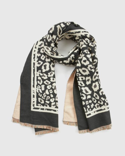 VERDE ΓΥΝΑΙΚΕΙΟ ΚΑΣΚΟΛ 06-0001336 ANIMAL PRINT ΜΑΥΡΟ