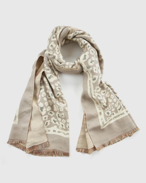 VERDE ΓΥΝΑΙΚΕΙΟ ΚΑΣΚΟΛ 06-0001336 ANIMAL PRINT ΕΚΡΟΥ