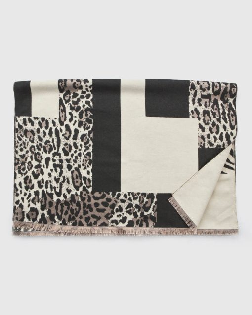 VERDE ΓΥΝΑΙΚΕΙΟ ΚΑΣΚΟΛ 06-0001340 ANIMAL PRINT ΜΑΥΡΟ