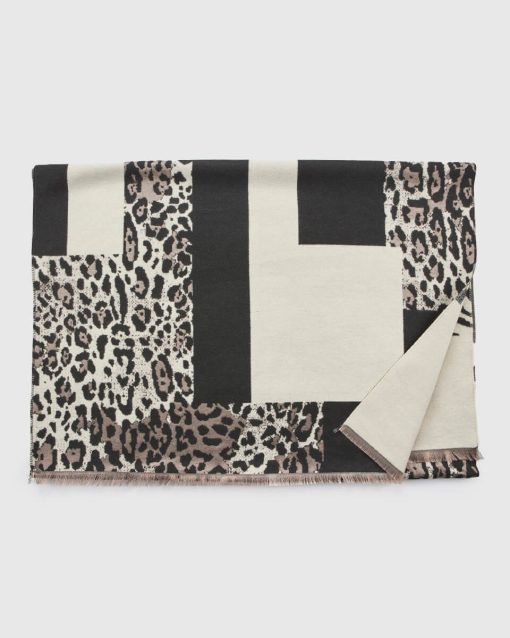 VERDE ΓΥΝΑΙΚΕΙΟ ΚΑΣΚΟΛ 06-0001344 ANIMAL PRINT ΜΑΥΡΟ