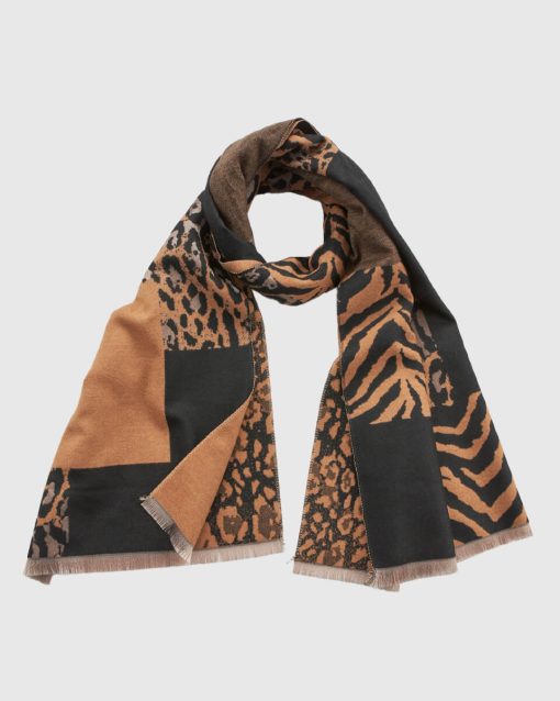 VERDE ΓΥΝΑΙΚΕΙΟ ΚΑΣΚΟΛ 06-0001344 ANIMAL PRINT ΚΑΦΕ