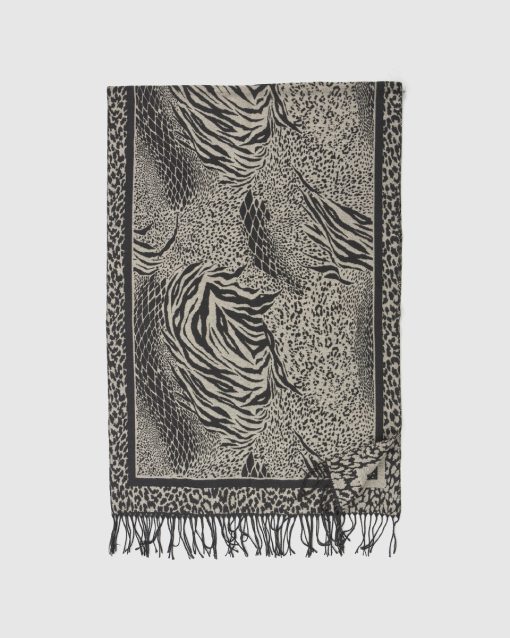 VERDE ΓΥΝΑΙΚΕΙΟ ΚΑΣΚΟΛ 06-0001334 ANIMAL PRINT ΜΑΥΡΟ