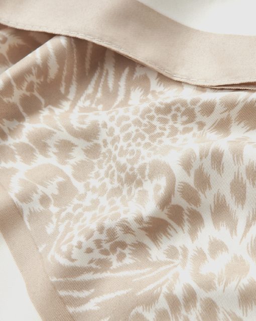 Verde Γυναικεία Εσάρπα 03-0002552 Animal Print Μπεζ