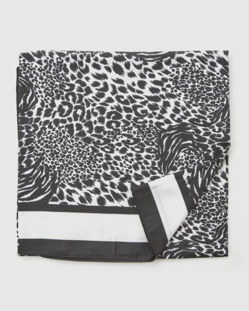 Verde Γυναικεία Εσάρπα 03-0002552 Animal Print Μαύρο