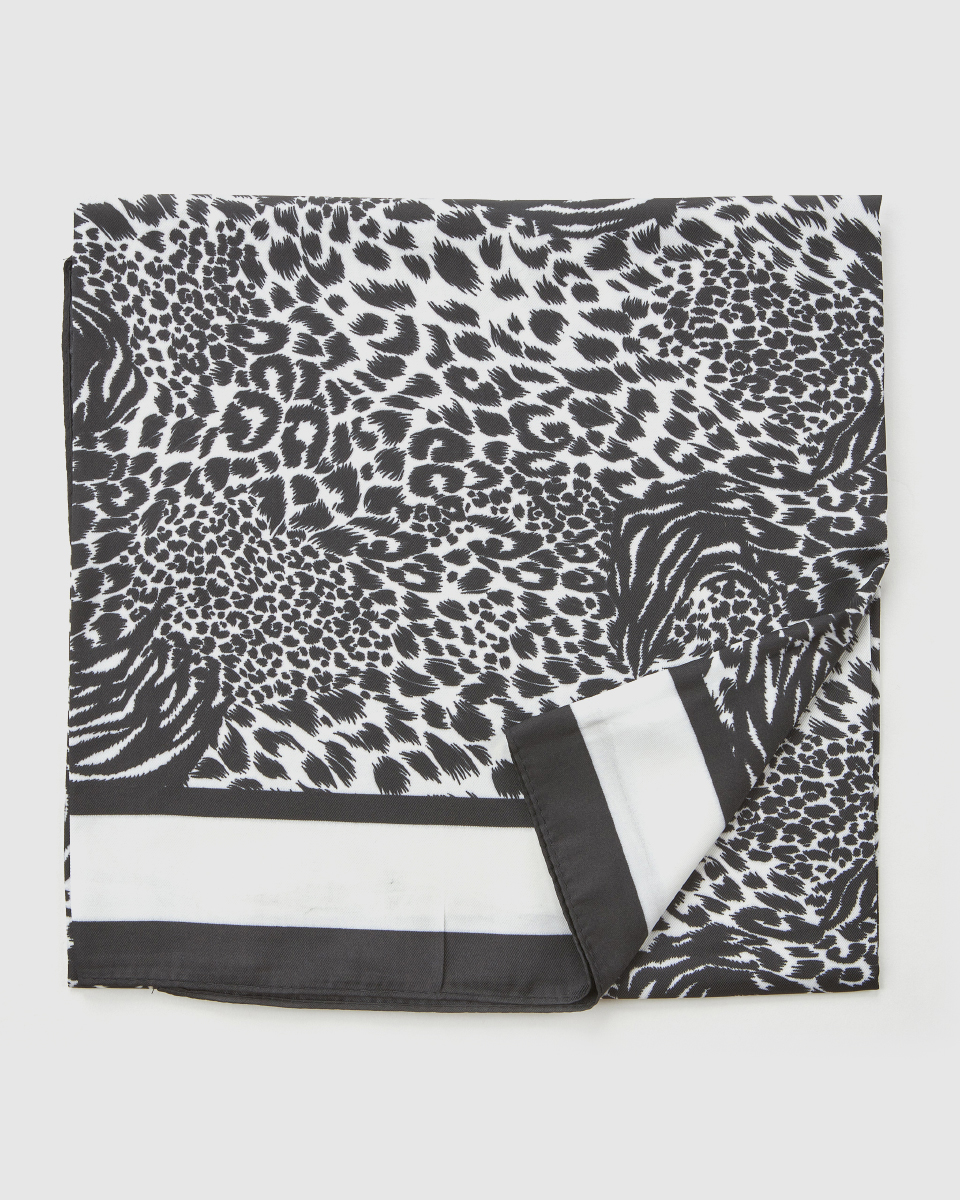 Verde Γυναικεία Εσάρπα 03-0002552 Animal Print Μαύρο