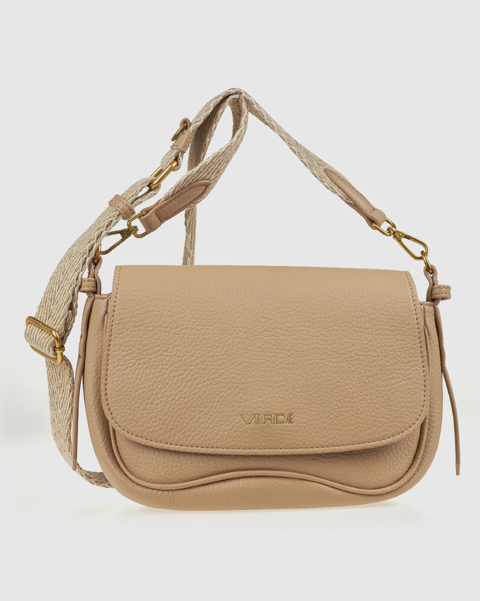 Verde Γυναικεία Τσάντα Χιαστί 16-0008340 Μπεζ