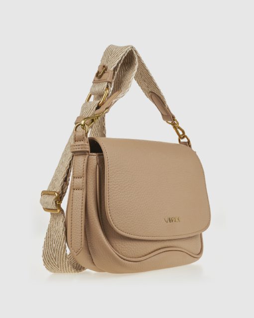 Verde Γυναικεία Τσάντα Χιαστί 16-0008340 Μπεζ