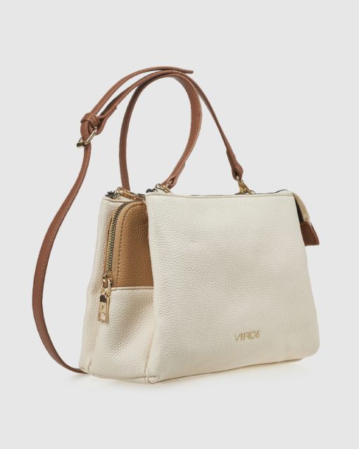 Verde Γυναικεία Τσάντα Χιαστί 16-0008346 Μπεζ