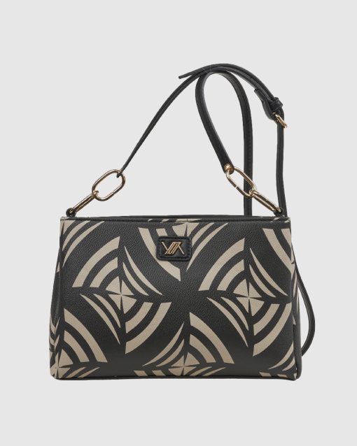 Verde Γυναικεία Τσάντα Χιαστί 16-0008398 Μαύρο