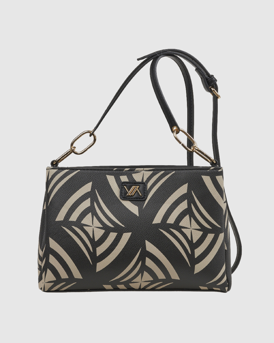 Verde Γυναικεία Τσάντα Χιαστί 16-0008398 Μαύρο