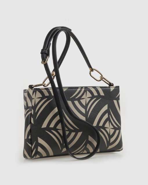 Verde Γυναικεία Τσάντα Χιαστί 16-0008398 Μαύρο