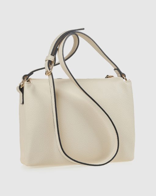 Verde Γυναικεία Τσάντα Χιαστί 16-0008411 Εκρού