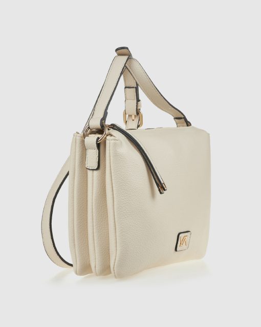 Verde Γυναικεία Τσάντα Χιαστί 16-0008411 Εκρού