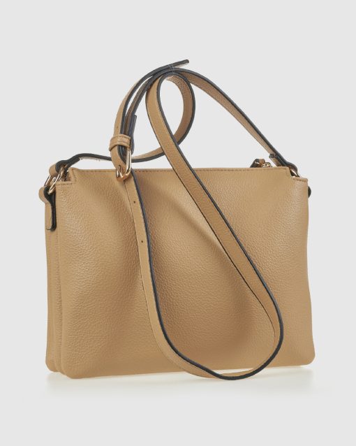 Verde Γυναικεία Τσάντα Χιαστί 16-0008411 Μπεζ